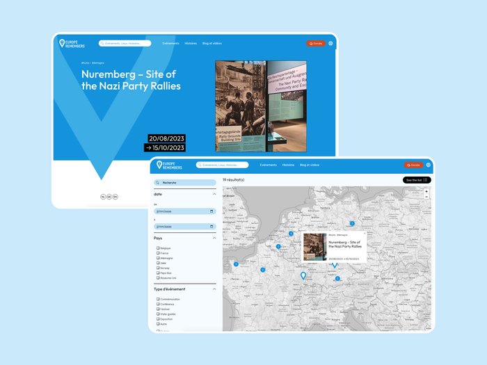 Europe Remembers — Website, Application, Mapping