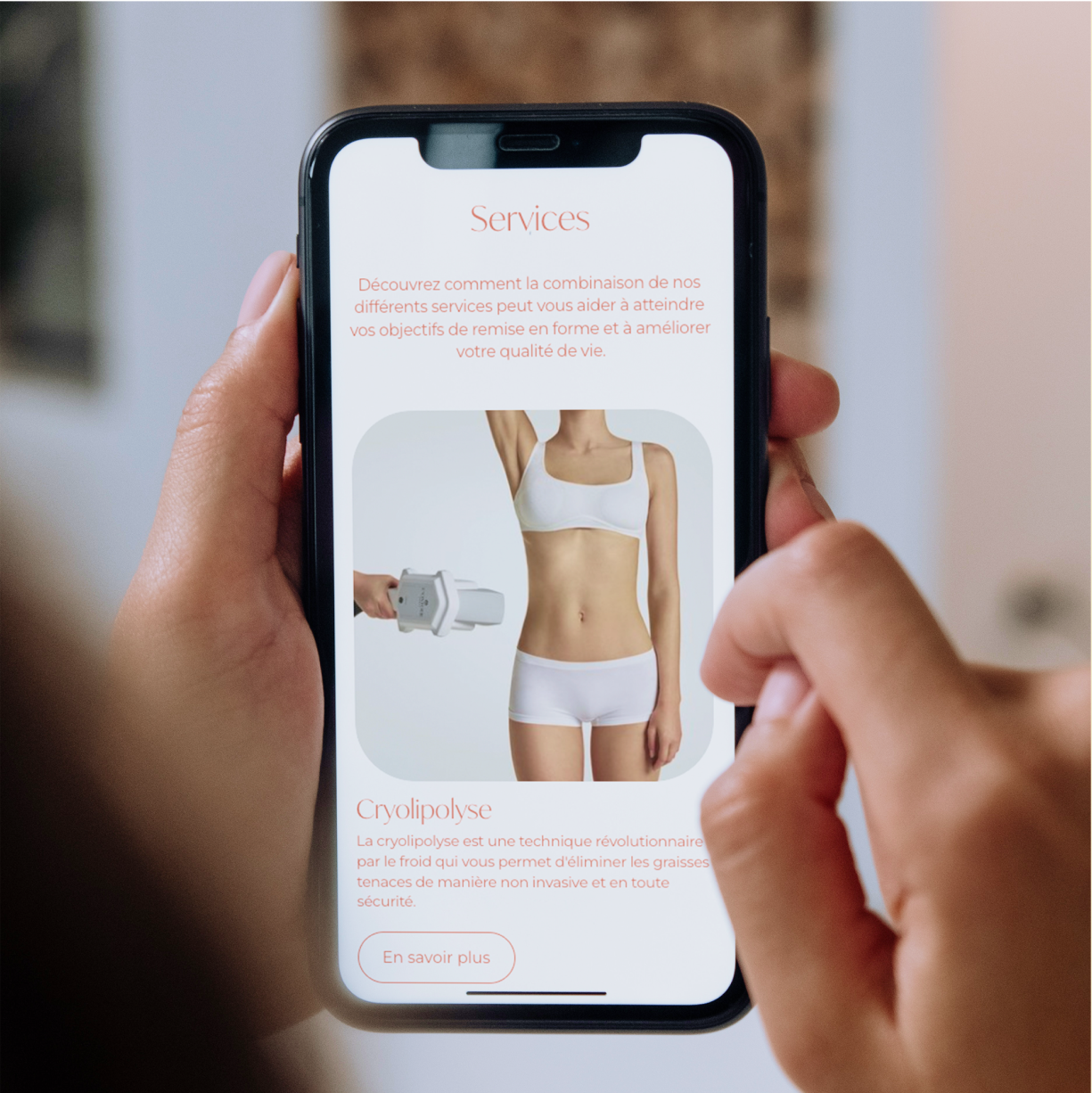 Ecran mobile cryolipolyse  Body Shape Center