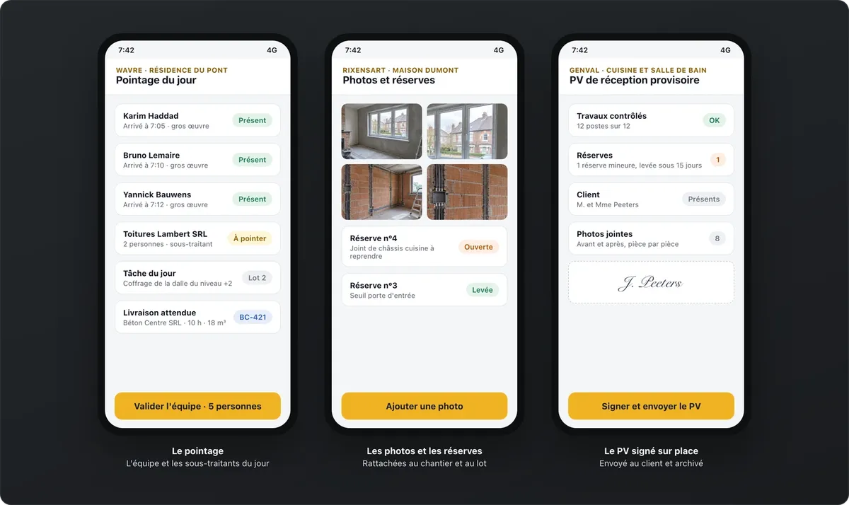 BuildCore : application chantier