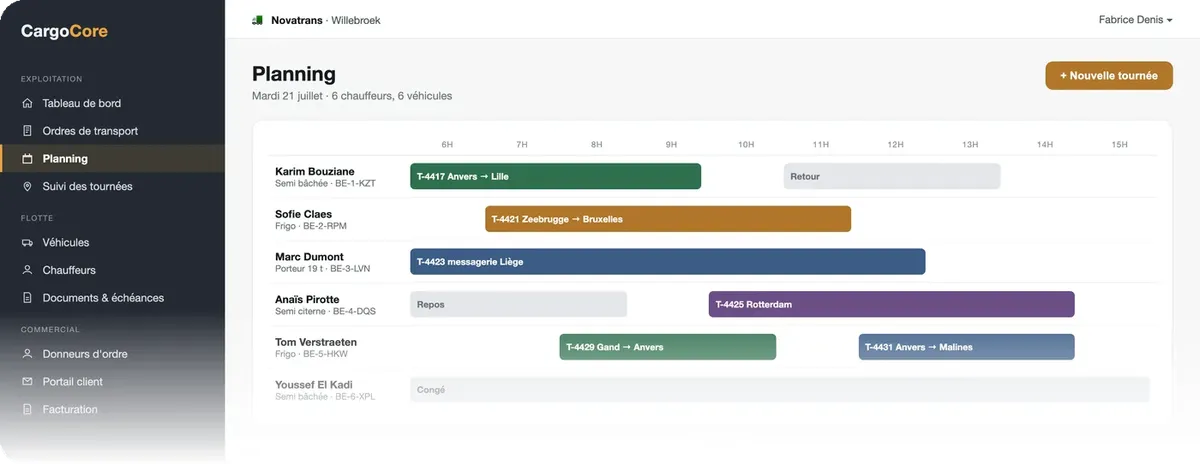 CargoCore : planning