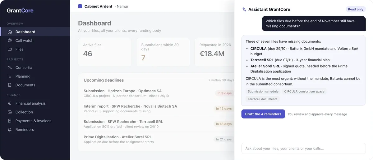 GrantCore: AI assistant
