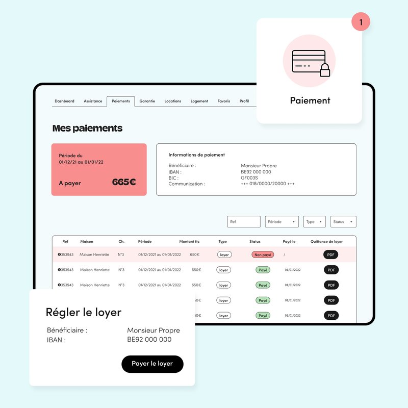 ikoab-interface de gestion des paiements et quittances de loyer