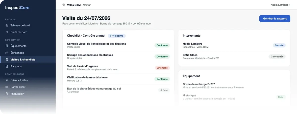 InspectCore : visite