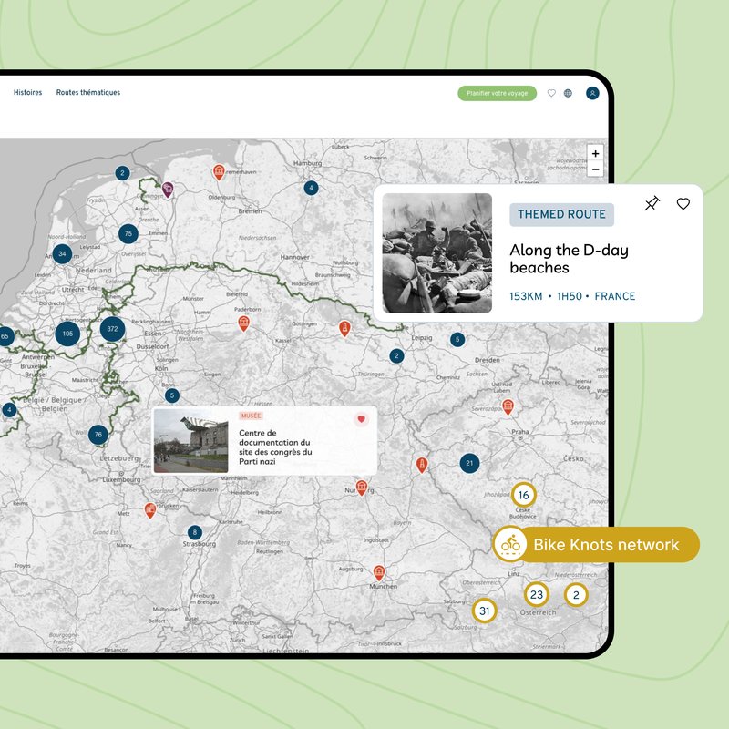Liberation Route Europe - itineraires historiques map