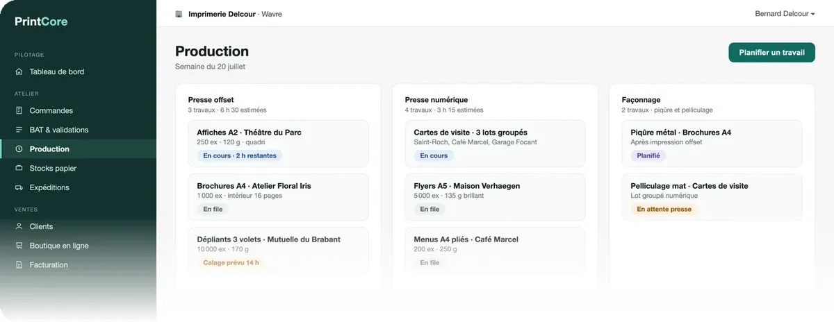PrintCore : production