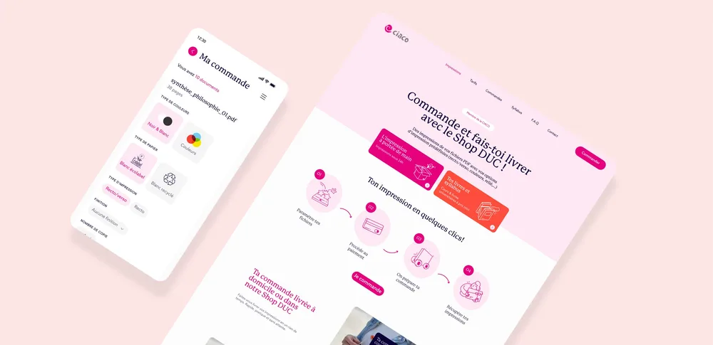 Le shop DUC : commande d'impressions et de syllabus en ligne, sur mobile et sur ordinateur